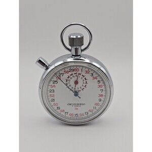 Vintage Chesterfield Swiss Mechanical Stopwatch 7 Jewel 1/10 Sport Timer